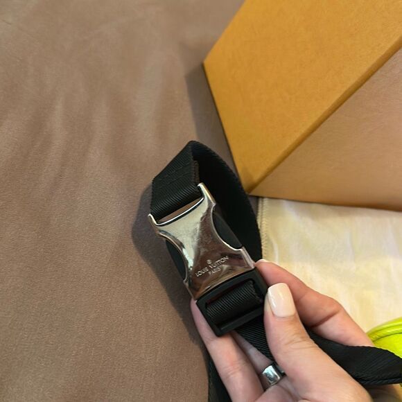 Louis Vuitton Women's Taigarama Coated Canvas Outdoor Monogram Bum Bag Yellow OS - Picture 9 of 15